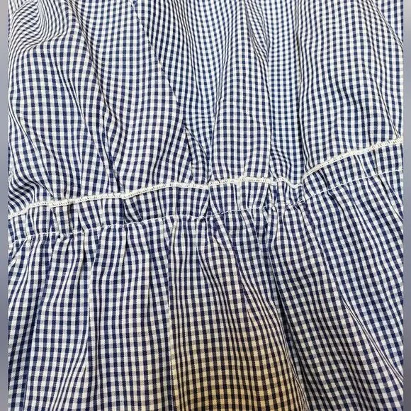 Banana Republic Gingham Sleeveless Top Crossback Size Large 100% Cotton Brunch - Picture 5 of 6